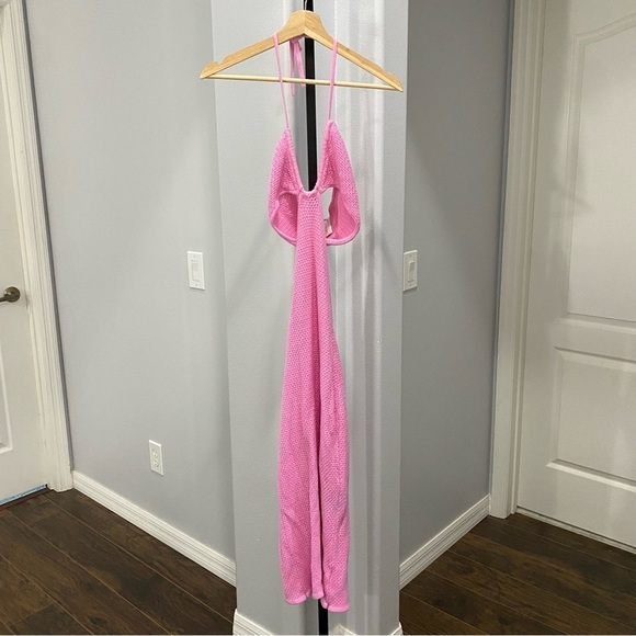 Victor Glemaud Crochet-knit Cutout Midi Dress in Pink Women’s Resortwear Small - Picture 2 of 8